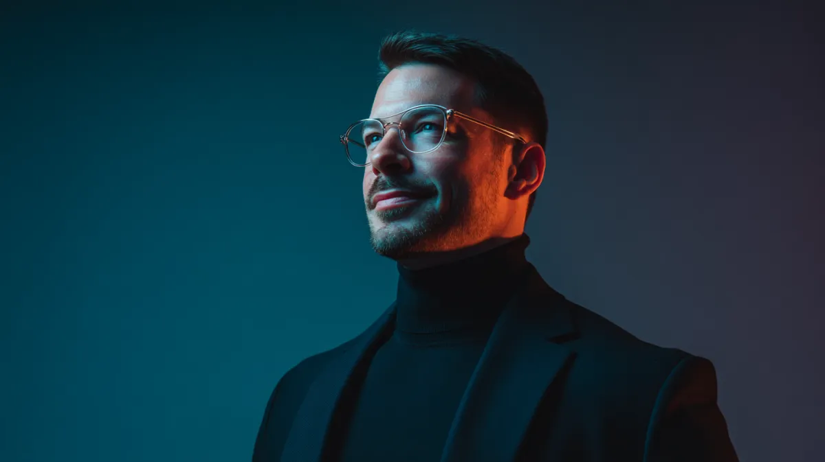 Paulo Azevedo usando óculos